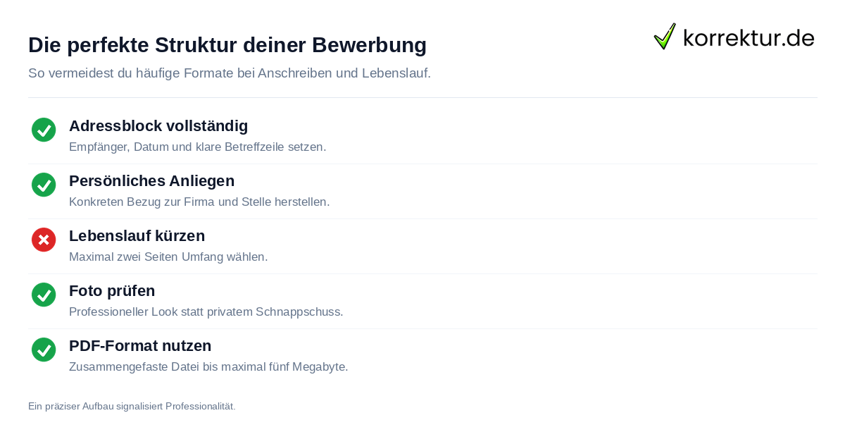 Checkliste: So baust du deine Bewerbung richtig auf