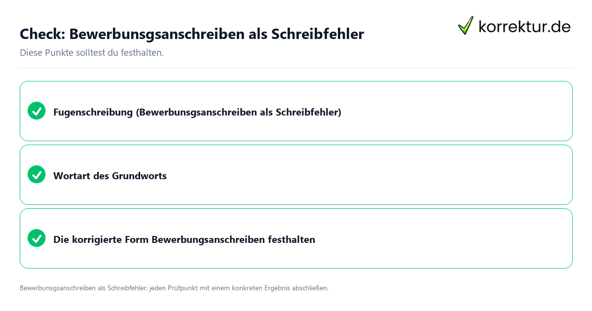 Check: Bewerbunsgsanschreiben als Schreibfehler Bewerbunsgsanschreiben als Schreibfehler mit einer themenspezifischen Checkliste