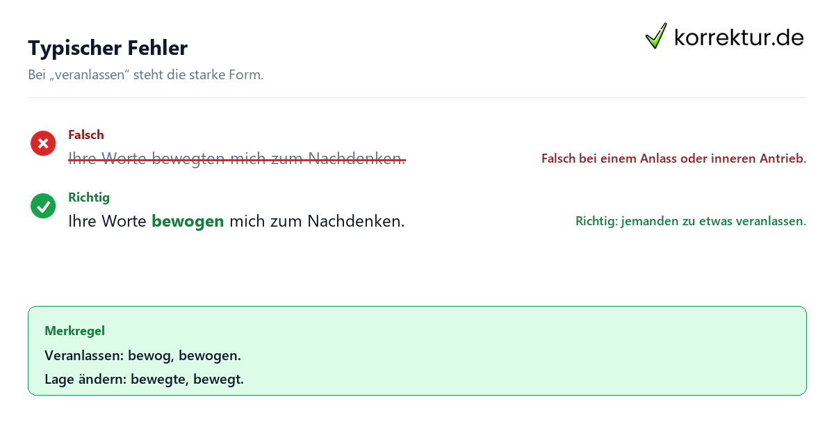 bewog oder bewegte