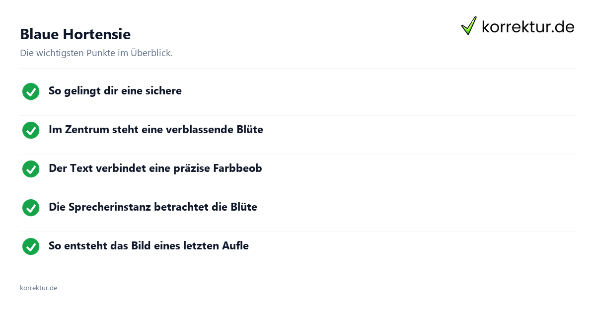 Blaue Hortensie: Überblick