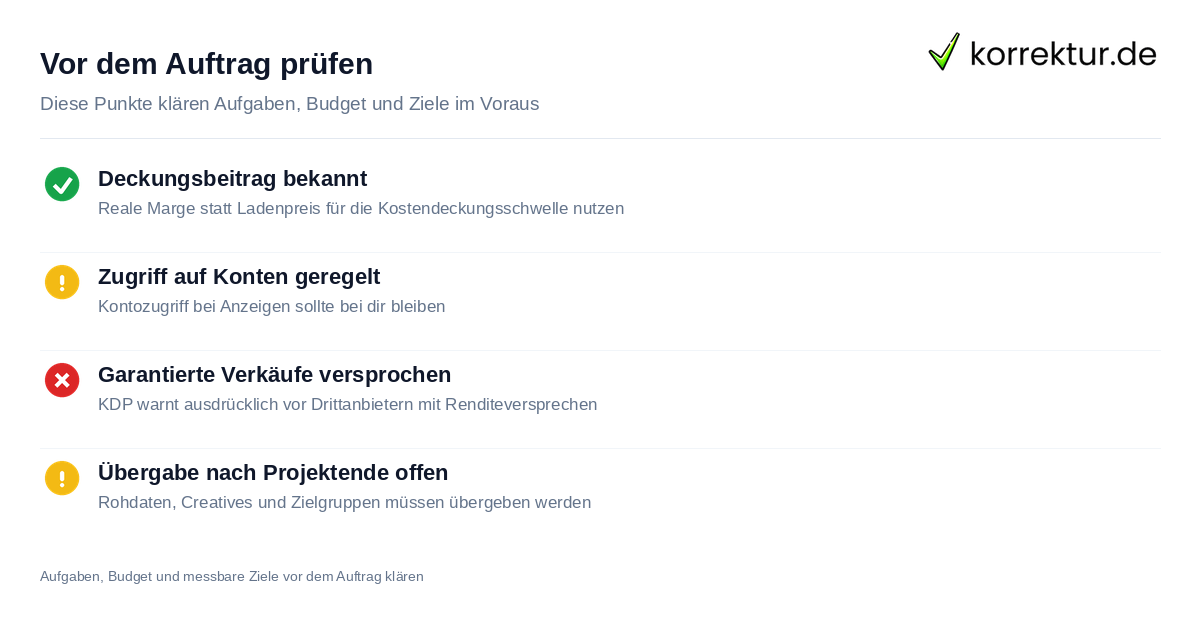 Vor dem Auftrag prüfen Kriterien vor der Entscheidung Buchmarketing selbst machen oder Agentur beauftragen