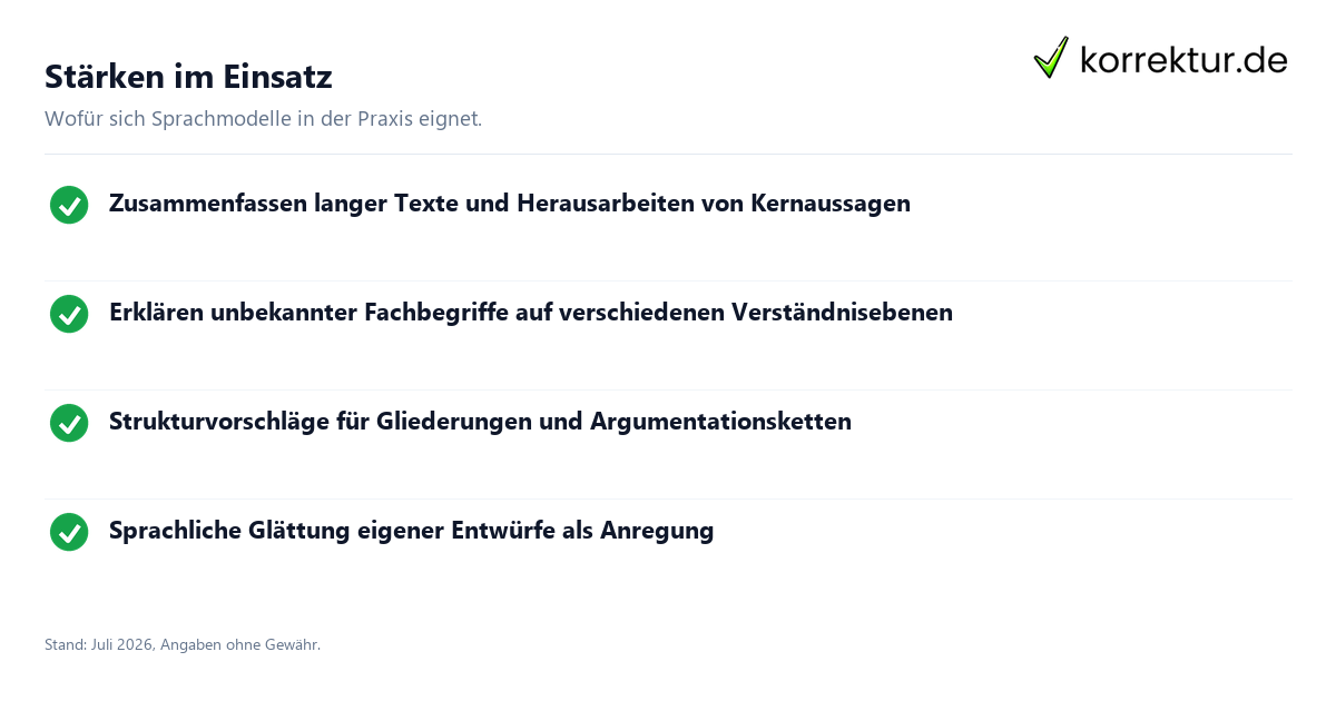 Stärken im Einsatz ChatGPT, Claude und Gemini im Studium verglichen: Stärken im Überblick