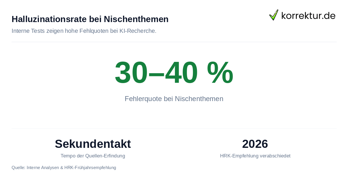 Halluzinationsrate bei Nischenthemen Statistik zu KI Halluzinationen in wissenschaftlichen Arbeiten