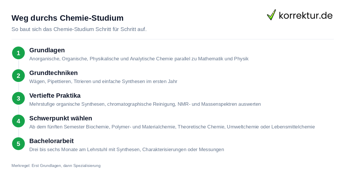 Chemie studieren: Ablauf von Grundlagen bis Bachelorarbeit
