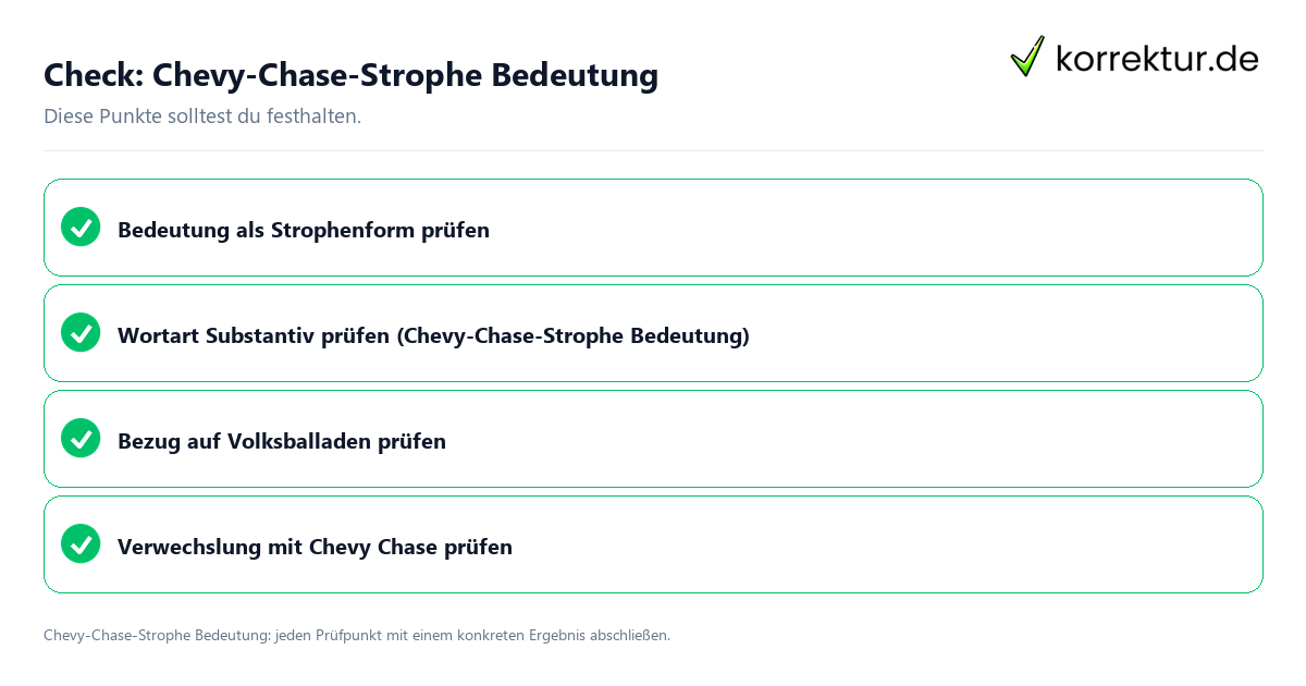 Check: Chevy-Chase-Strophe Bedeutung Chevy-Chase-Strophe Bedeutung mit einer themenspezifischen Checkliste