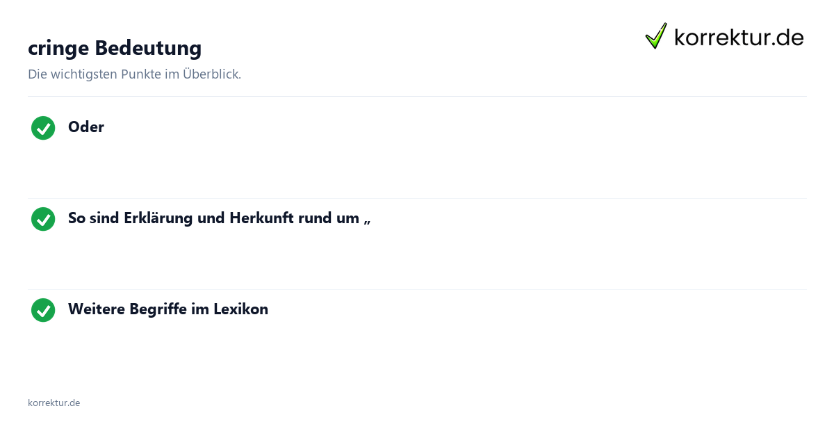 cringe Bedeutung cringe Bedeutung: Überblick
