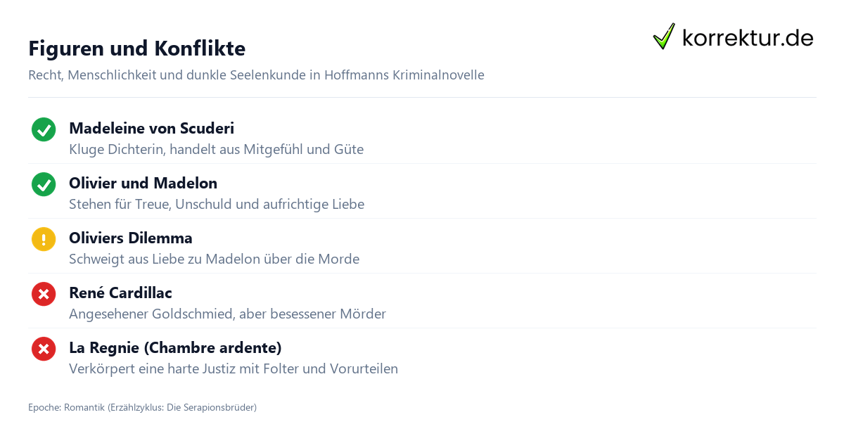 Das Fräulein von Scuderi Figuren und Motive für die Klausur