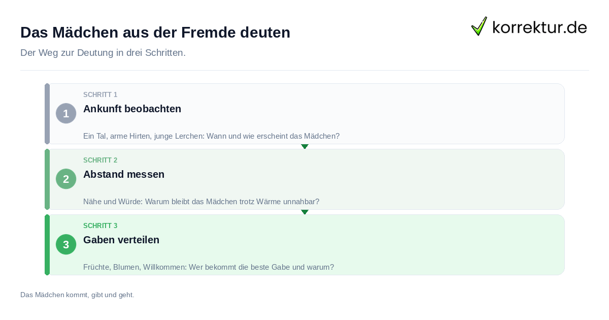 Das Mädchen aus der Fremde deuten Das Mädchen aus der Fremde deuten: Vorgehen in drei Schritten