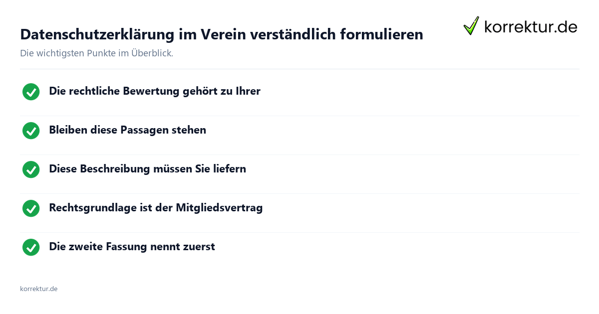 Datenschutzerklärung im Verein verständlich formulieren Datenschutzerklärung im Verein verständlich formulieren: Überblick