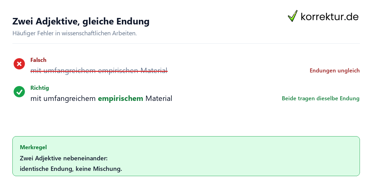 Deklination Adjektive