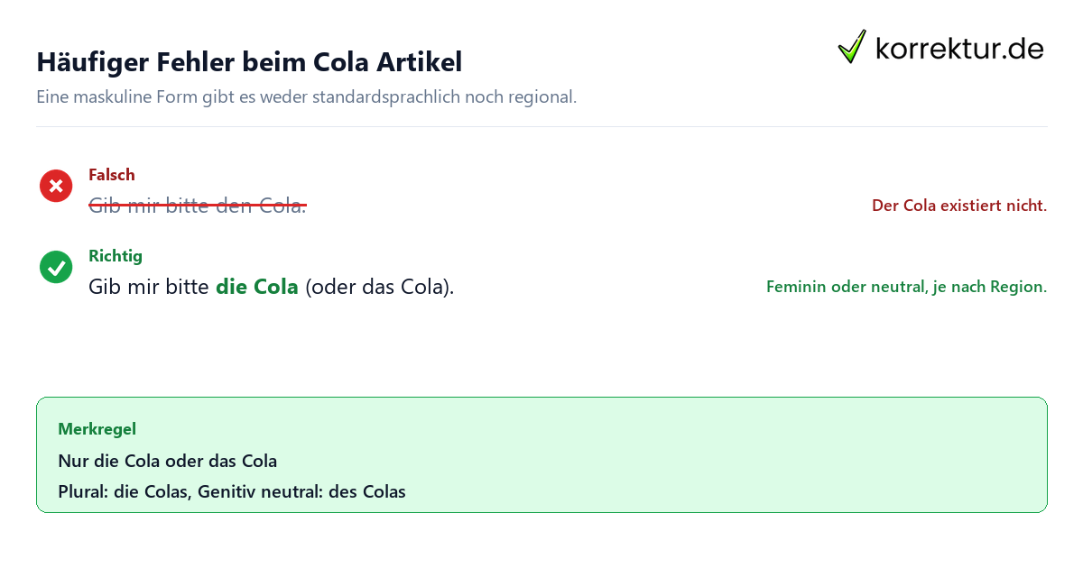 Cola Artikel Cola Artikel