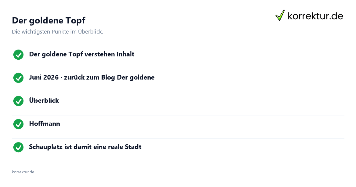 Der goldene Topf Der goldene Topf