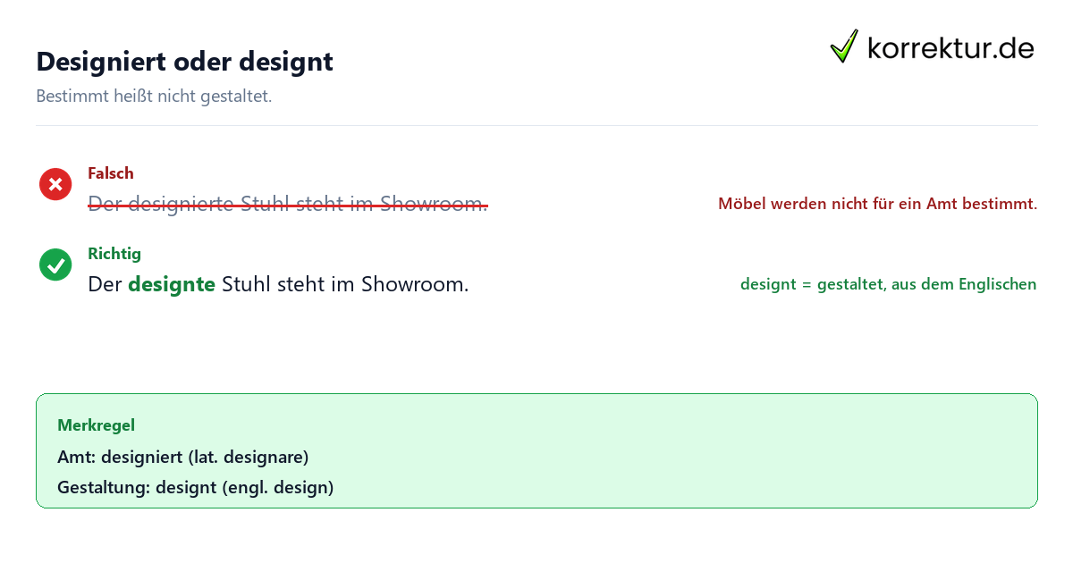 Designiert Bedeutung Designiert Bedeutung