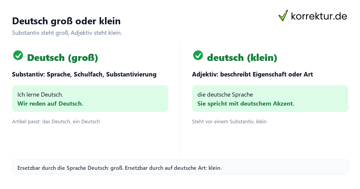 deutsch groß oder klein deutsch groß oder klein