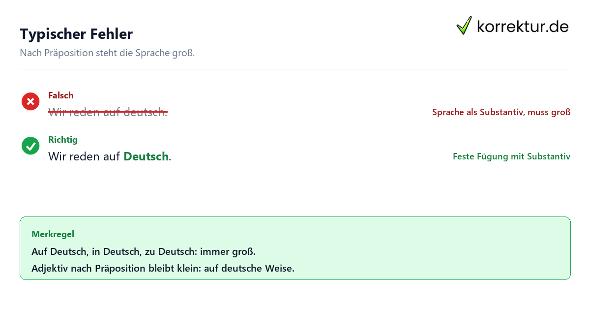 deutsch groß oder klein