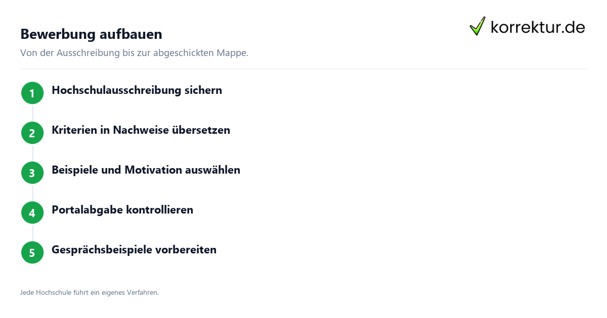Bewerbung aufbauen Deutschlandstipendium Ablauf