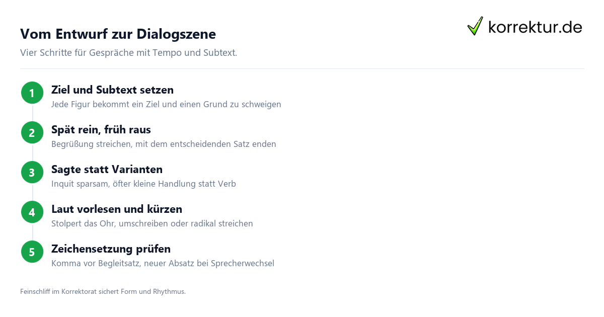 Dialoge schreiben in 4 Schritten vom Entwurf zur Szene