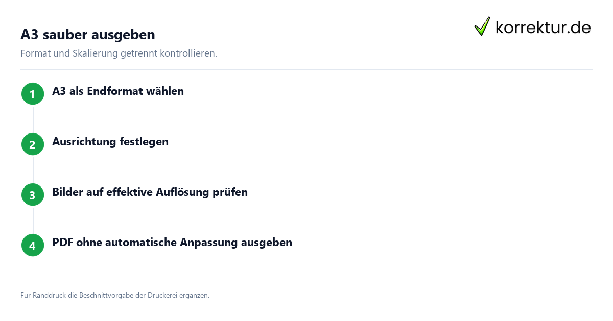 A3 sauber ausgeben DIN A3 für Tabellen und Poster