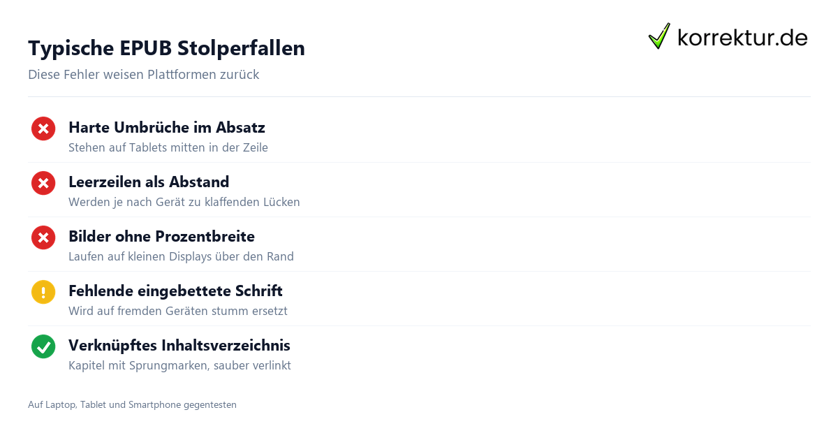 E-Book erstellen: typische EPUB Formatierungsfehler vermeiden