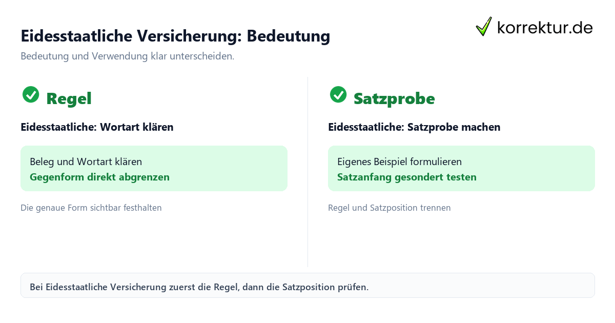 Eidesstaatliche Versicherung: Bedeutung und Verwendung mit Bedeutung und passender Verwendung im Vergleich
