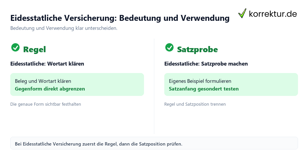 Eidesstatliche Versicherung: Bedeutung und Verwendung mit Bedeutung und passender Verwendung im Vergleich