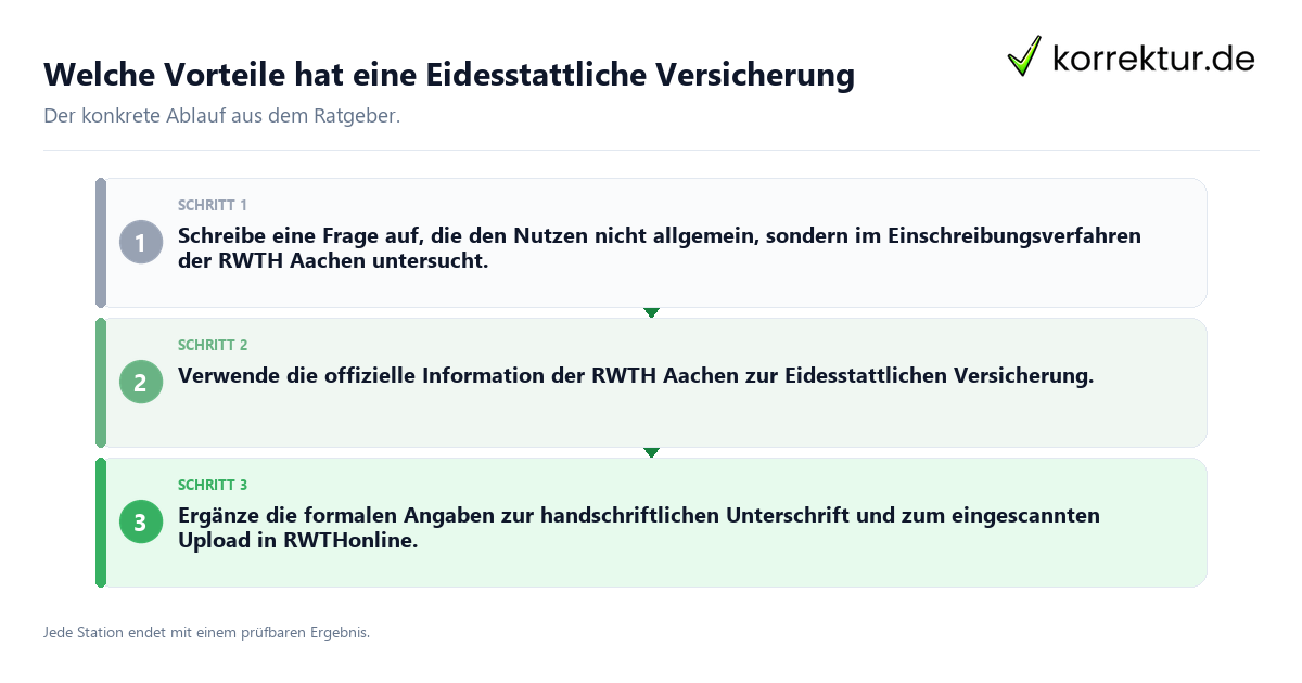 Konkrete Schritte zu Welche Vorteile hat eine Eidesstattliche Versicherung