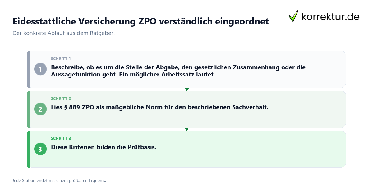 Eidesstattliche Versicherung ZPO verständlich eingeordnet Konkrete Schritte zu Eidesstattliche Versicherung ZPO verständlich eingeordnet