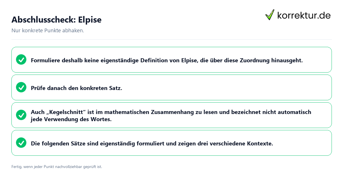Abschlusscheck: Elpise Konkreter Abschlusscheck zu Elpise