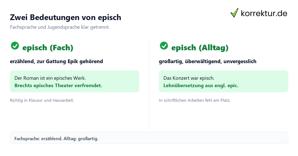 Episch Bedeutung