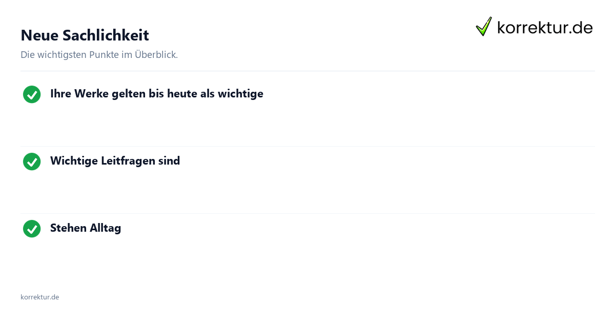 Neue Sachlichkeit Neue Sachlichkeit