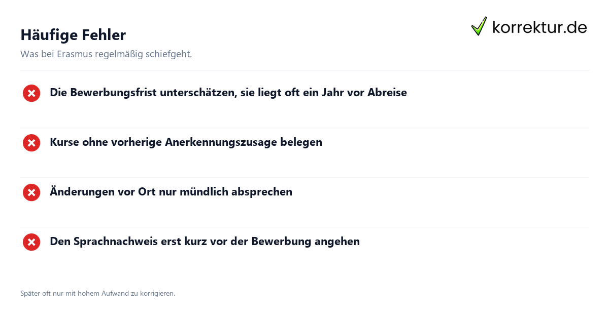 Ein Erasmus-Semester planen und richtig vorbereiten: häufige Fehler