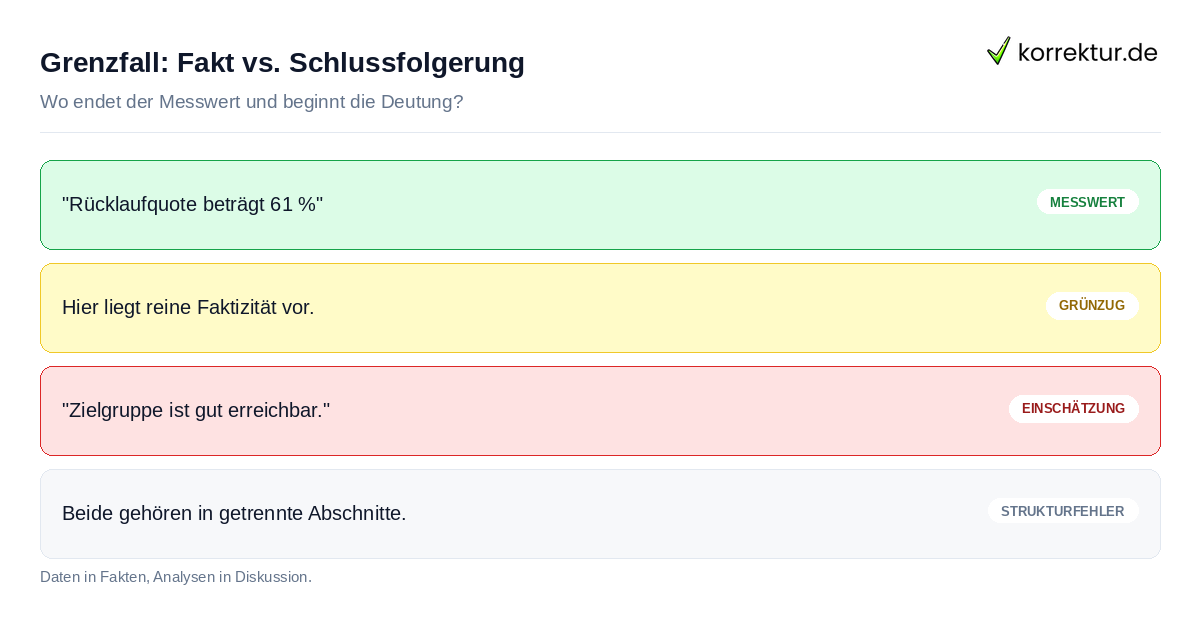 Unterschied zwischen Ergebnis und Erkenntnis bei der Textanalyse
