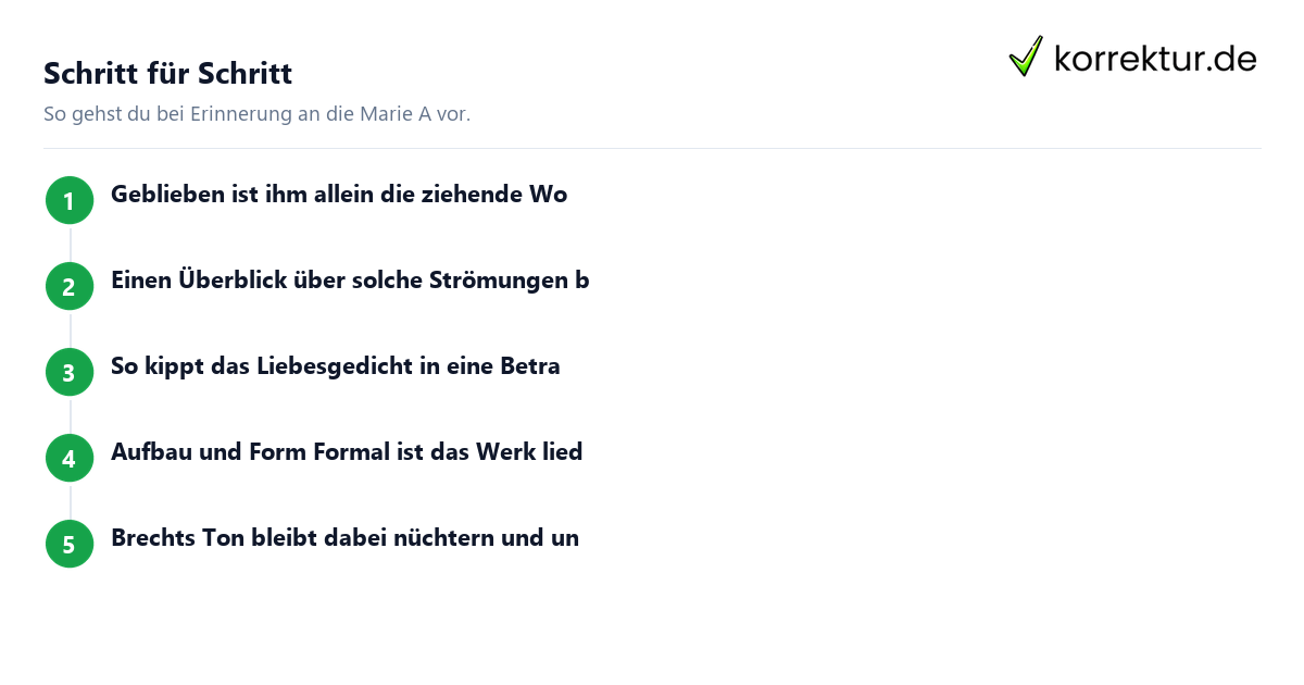 Erinnerung an die Marie A Erinnerung an die Marie A