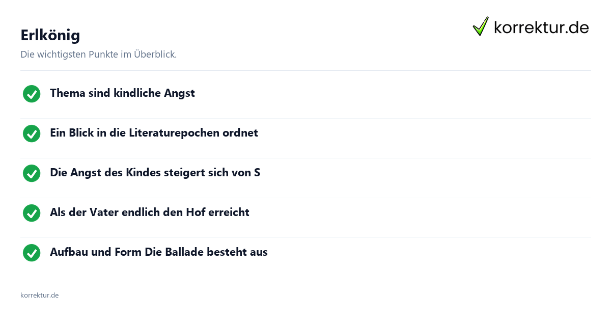 Erlkönig Erlkönig: Überblick