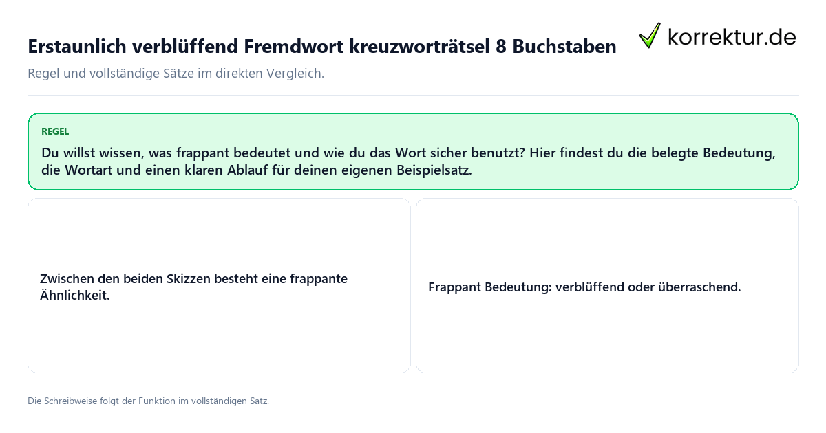 Erstaunlich verblüffend Fremdwort kreuzworträtsel 8 Buchstaben Konkrete Regel und vollständige Beispielsätze zu Erstaunlich verblüffend Fremdwort kreuzworträtsel 8
