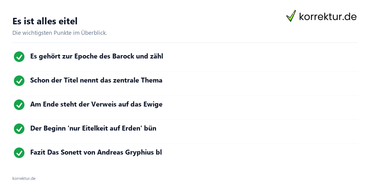 Es ist alles eitel Es ist alles eitel