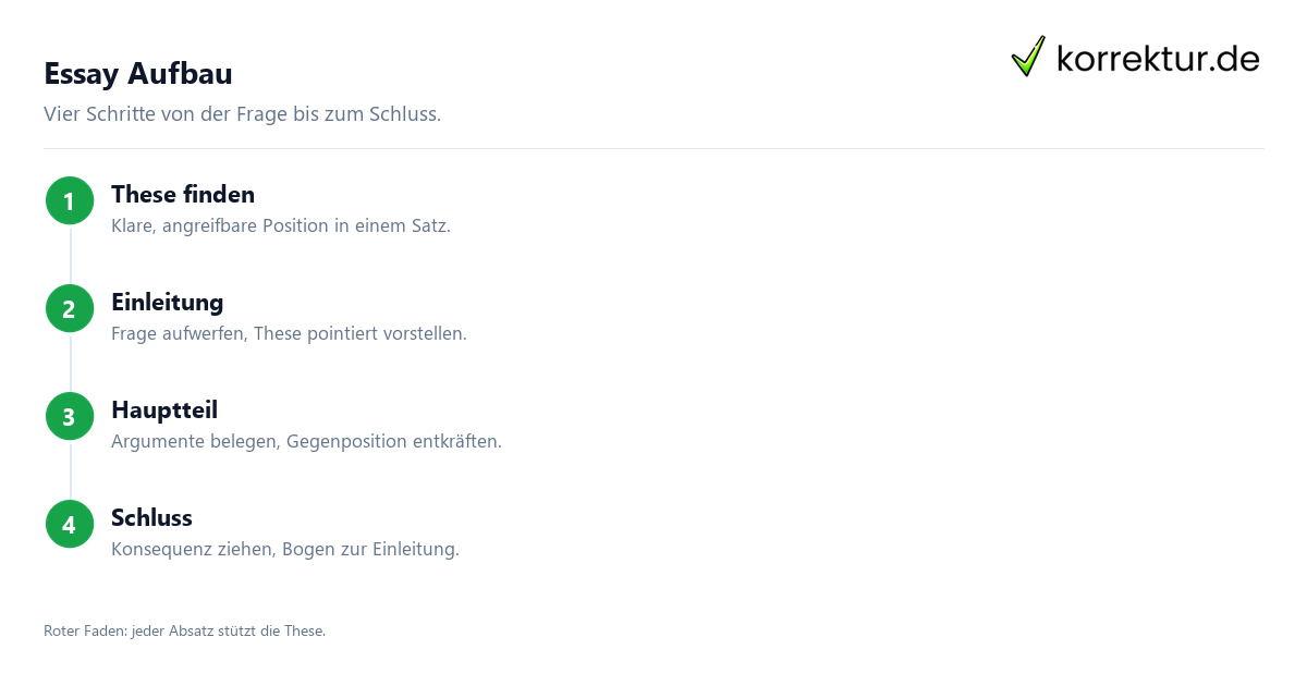 Essay Aufbau Essay Aufbau in vier Schritten mit klarer These