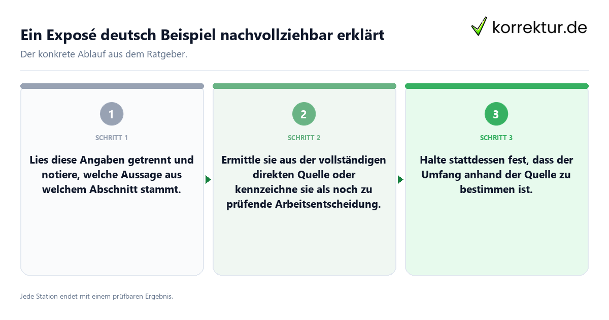 Konkrete Schritte zu Ein Exposé deutsch Beispiel nachvollziehbar erklärt