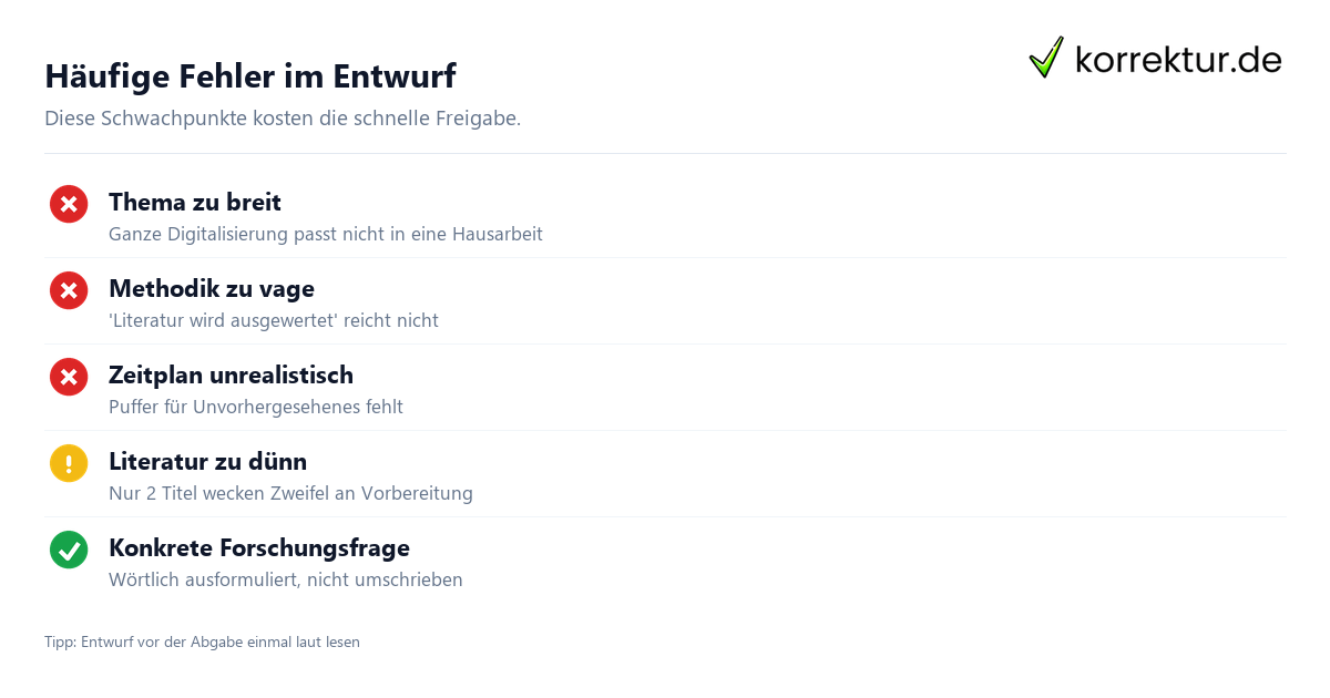 Exposé Hausarbeit