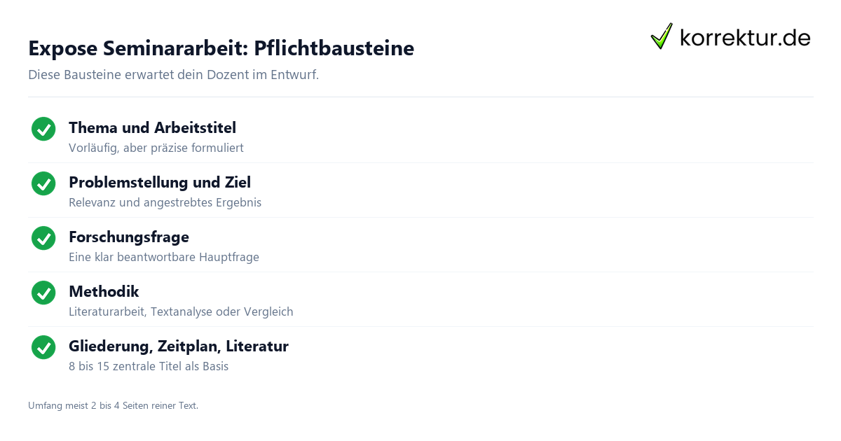 Exposé Seminararbeit