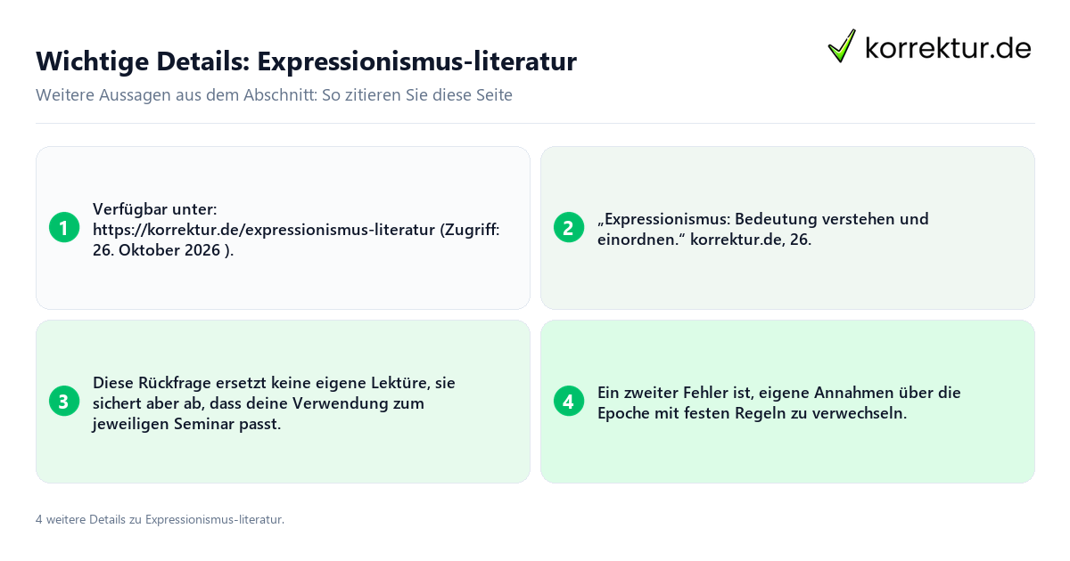 Konkrete Details zu Expressionismus-literatur