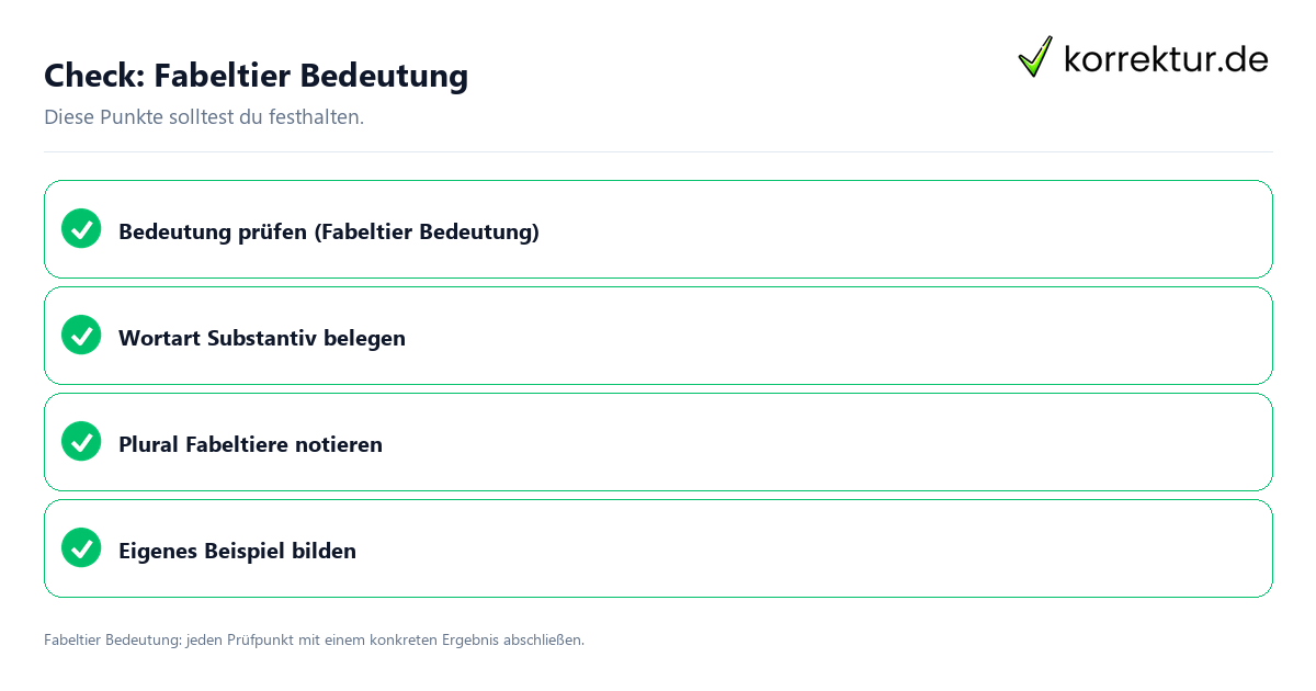 Check: Fabeltier Bedeutung Fabeltier Bedeutung mit einer themenspezifischen Checkliste