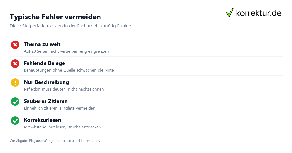 Typische Fehler vermeiden Facharbeit Erzieher: typische Fehler vermeiden