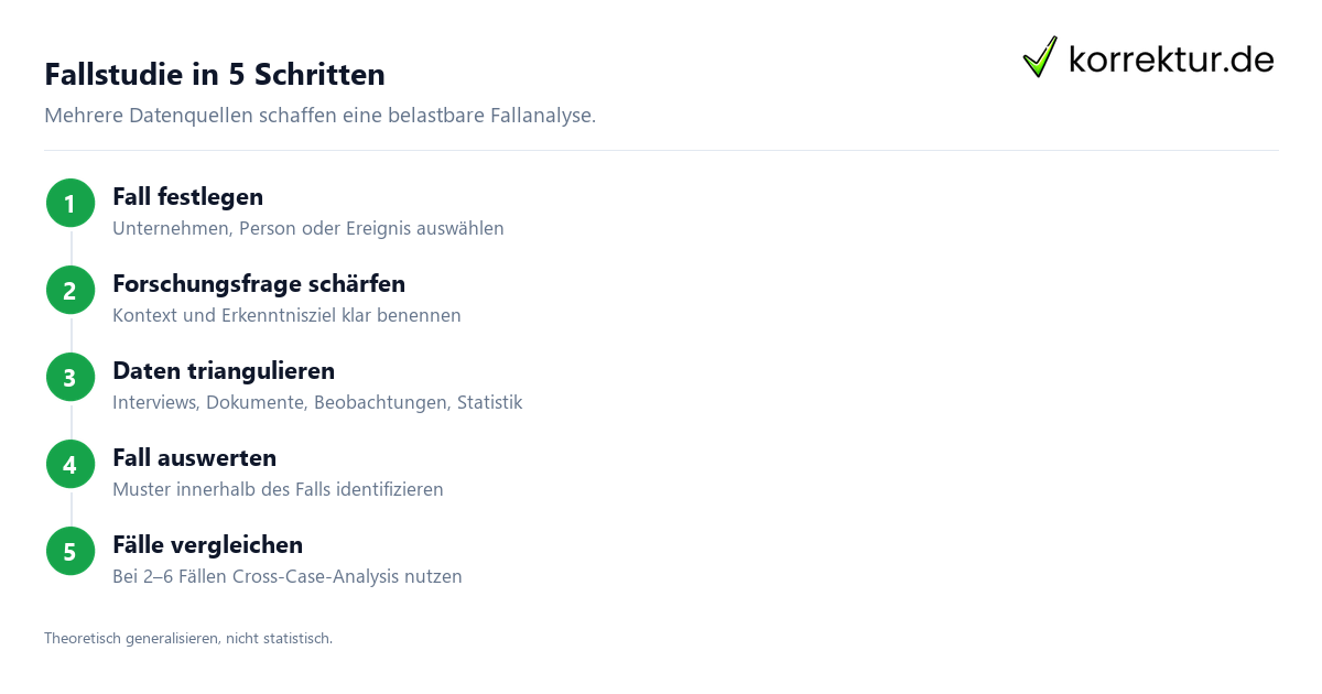 Fallstudie als Forschungsmethode erklärt: Ablauf der Datensammlung