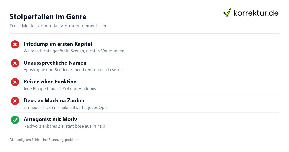 Typische Fehler im Fantasyroman vermeiden