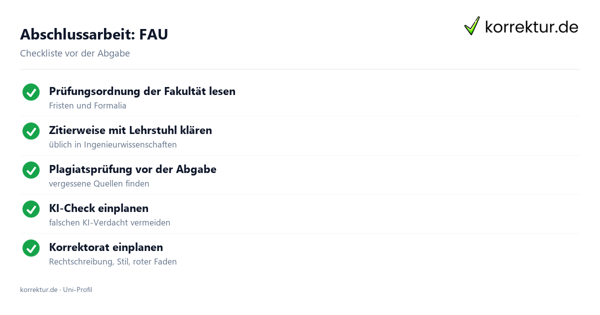 Abschlussarbeit an der FAU: Formalia, Zitierweise und Plagiatsprüfung im Studium