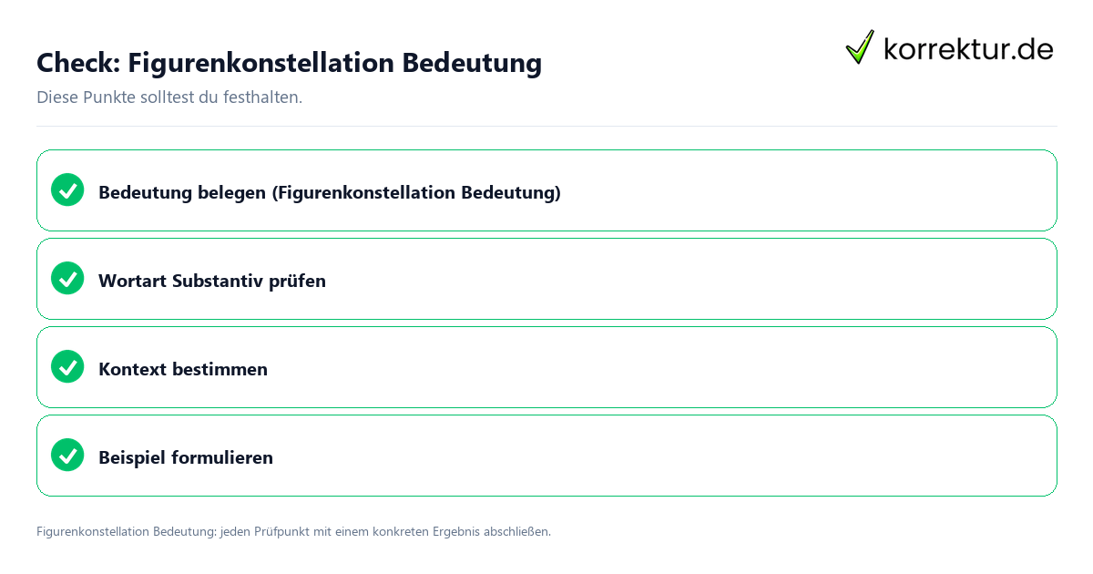 Check: Figurenkonstellation Bedeutung Figurenkonstellation Bedeutung mit einer themenspezifischen Checkliste