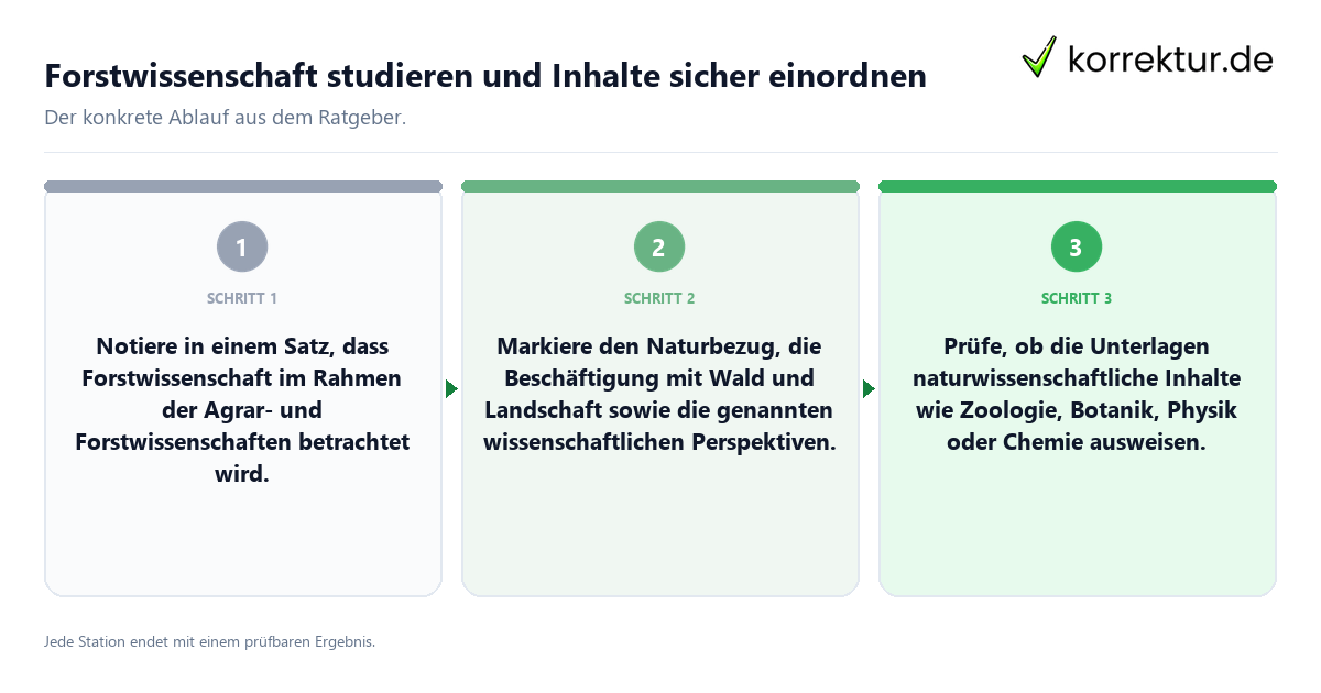 Forstwissenschaft studieren und Inhalte sicher einordnen Konkrete Schritte zu Forstwissenschaft studieren und Inhalte sicher einordnen