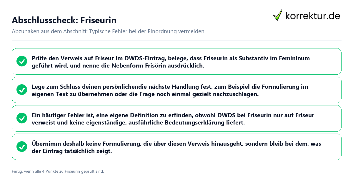 Abschlusscheck: Friseurin Konkreter Abschlusscheck zu Friseurin