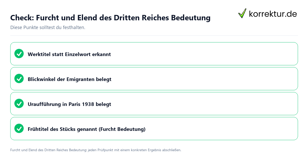 Check: Furcht und Elend des Dritten Reiches Bedeutung Furcht und Elend des Dritten Reiches Bedeutung mit einer themenspezifischen Checkliste